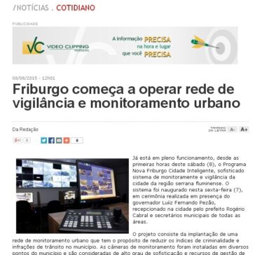 Friburgo começa a operar rede de vigilância e monitoramento urbano – Agência Rio Notícias