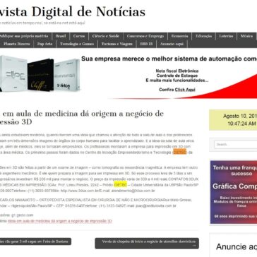 Ideia em aula de medicina dá origem a negócio de impressão 3D – Revista Digital de Notícias