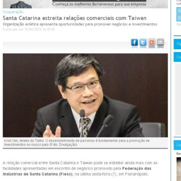 Santa Catarina estreita relações comerciais com Taiwan – Noticenter