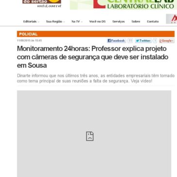 Monitoramento 24horas: Professor explica projeto com câmeras de segurança que deve ser instalado em Sousa -Diário do Sertão