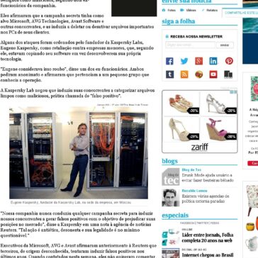 Empresa russa de antivírus criou ‘pragas’ falsas para prejudicar rivais – Folha de S.Paulo Online