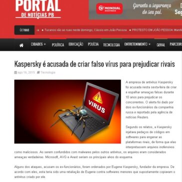 Kaspersky é acusada de criar falso vírus para prejudicar rivais – Portal de Notícias PB