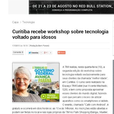 Curitiba recebe workshop sobre tecnologia voltado para idosos – BemParaná