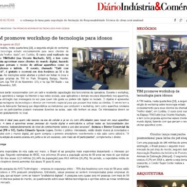 TIM promove workshop de tecnologia para idosos – Indústria&Comércio
