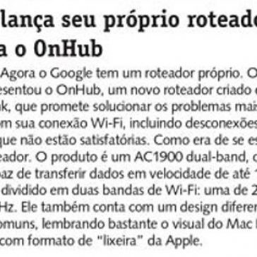 Google lança seu próprio roteador: conheça o OnHub – Diário da Manhã