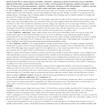 Brasil Kirin entre as 135 melhores empresas pra trabalhar no Brasil – Gazeta dos Municípios