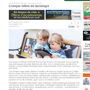 Crianças reféns da tecnologia – Notícia Hoje