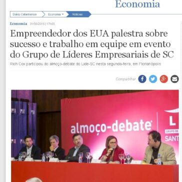 Empreendedor dos EUA palestra sobre sucesso e trabalho em equipe em evento do Grupo de Líderes Empresariais de SC – Diário Catarinense Online