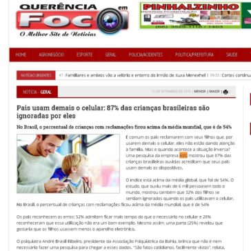 Pais usam demais o celular: 87% das crianças brasileiras são ignoradas por eles – Querência em Foco