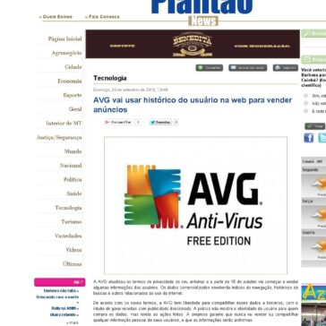 AVG vai usar histórico do usuário na web para vender anúncios – Plantão News
