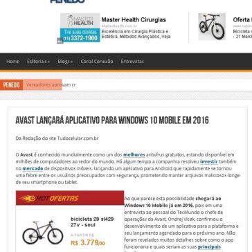 Avast lançará aplicativo para Windows 10 Mobile em 2016 – Conexão Penedo