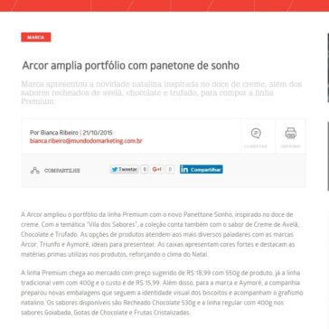 Arcor amplia portfólio com panetone de sonho – Mundo do Marketing