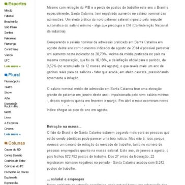 Salários de admissões sobem mais em Santa Catarina – Notícias do Dia