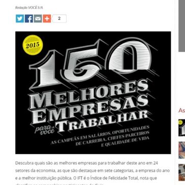 As 150 Melhores Empresas Para Você Trabalhar 2015 – Você SA