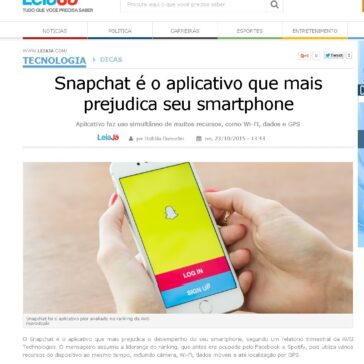 Snapchat é o aplicativo que mais prejudica seu smartphone – Leia Já