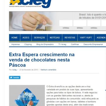 Extra Espera crescimento na venda de chocolates nesta Páscoa – Acieg