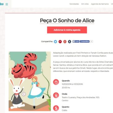 Peça O Sonho de Alice – Juicy Santos