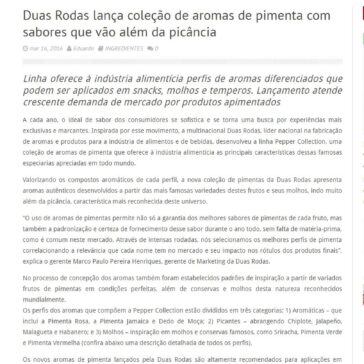 Duas Rodas lança coleção de aromas de pimenta com sabores que vão além da picância – Alimentos e Bebidas