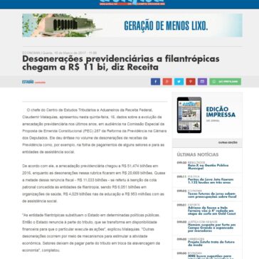 Desonerações previdenciárias a filantrópicas chega a R$ 11 bi, diz Receita – A Crítica