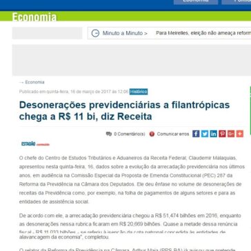 Desonerações previdenciárias a filantrópicas chega a R$ 11 bi, diz Receita – Diário do Grande ABC
