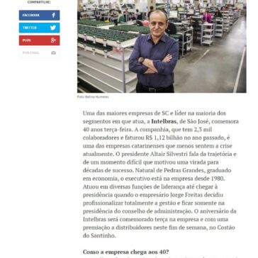 Intelbras chega bilionária aos 40 anos – Diário Catarinense