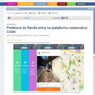 Prefeitura do Recife entra na plataforma colaborativa Colab – Diário de Pernambuco