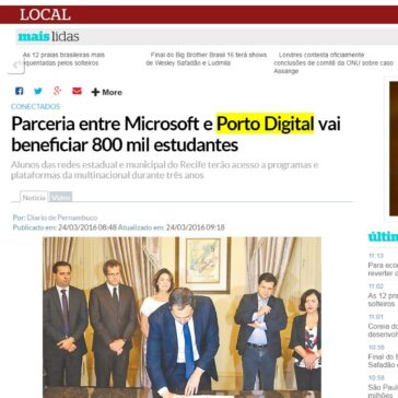 Parceria entre Microsoft e Porto Digital vai beneficiar 800 mil estudantes – Diário de Pernambuco