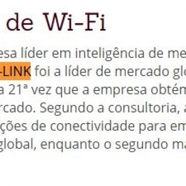Líder no Mercado de Wi-Fi – Empresas e Negócios