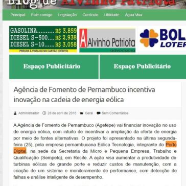 Agência de Fomento de Pernambuco incentiva inovação na cadeia de energia eólica – Blog de Alvinho Patriota