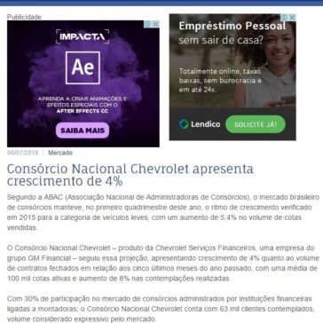 Consórcio Nacional Chevrolet apresenta crescimento de 4% – Truck Brasil