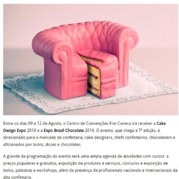 Cake Design Expo e Expo Brasil Chocolate 2016 – Portal Radar