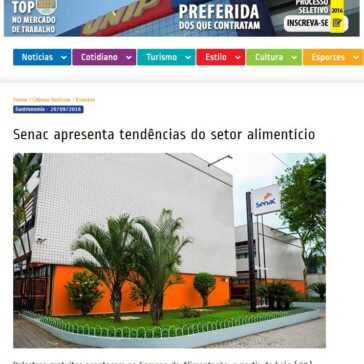 Senac apresenta tendências do setor alimentício – Jornal da Orla
