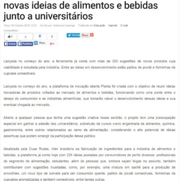 Plataforma de inovação aberta busca novas ideias de alimentos e bebidas junto a universitários – SEGS