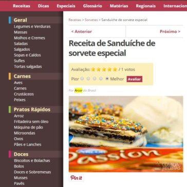 Receita de Sanduíche de sorvete especial – Comida e Receitas