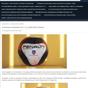 A nova bola do baianão 2017 / S11 Campo pró da Penalty – Blog do Chiquitinha Maravilha
