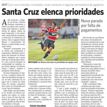 Santa Cruz elenca prioridades – Jornal do Commércio