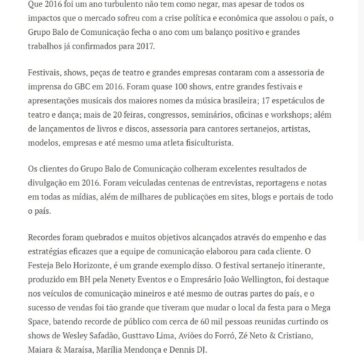 Grupo Balo de Comunicação comemora os excelentes resultados conquistados em 2016 – Folha Brasil Notícias