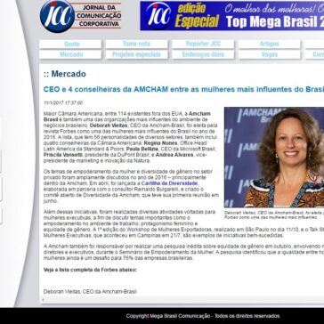 CEO e 4 conselheiras da AMCHAM entre as mulheres mais influentes do Brasil – Jornal da Comunicação Corporativa