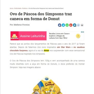 Ovo de Páscoa dos Simpsons traz caneca em forma de Donut – Geek Publicitário