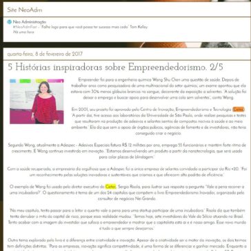 5 Histórias inspiradoras sobre Empreendedorismo. 2/5 – Neo Administração
