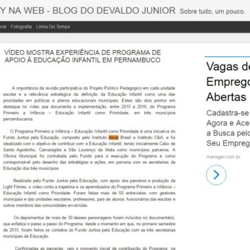 VÍDEO MOSTRA EXPERIÊNCIA DE PROGRAMA DE APOIO À EDUCAÇÃO INFANTIL EM PERNAMBUCO – Sport Cars na Web