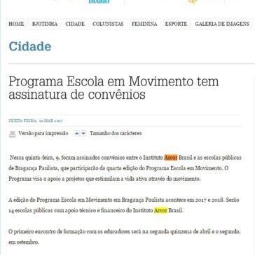 Programa Escola em Movimento tem assinatura de convênios – Bragança-Jornal Diário