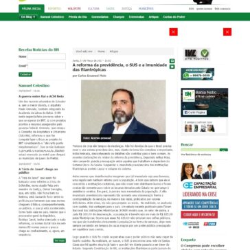 A reforma da previdência, o SUS e a imunidade das filantrópicas – Bahia Notícias