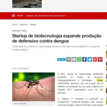 Startup investe em fábrica de inseticida biológico contra vetor da dengue, chicungunya e zika – Amanbaí Notícias