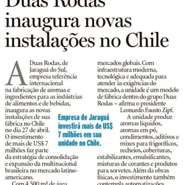 Duas Rodas inaugura novas instalações no Chile – A Notícia