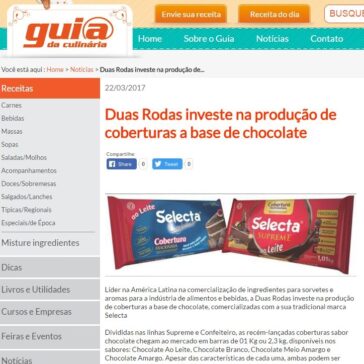 Duas Rodas investe na produção de coberturas a base de chocolate – Guia da Culinária