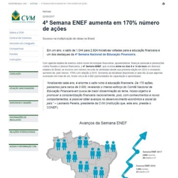 4ª Semana ENEF aumenta em 170% número de ações – Comissão de Valores Mobiliários