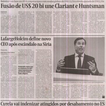 Fusão de US$ 20 bi une Clariant e Huntsman – Valor Econômico