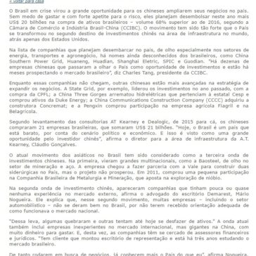 Chineses querem investir US$ 20 bilhões no Brasil – Notícias Mineração