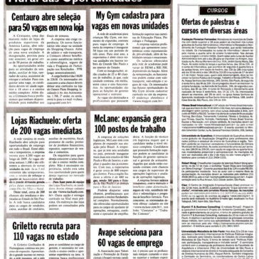 Ofertas de palestras e cursos em diversas áreas – Jornal de Empregos e Estágios – Página 06